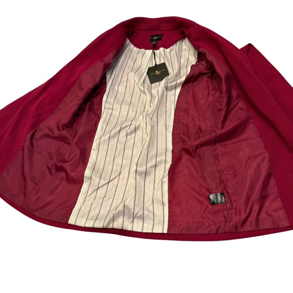 NWT Jules & Leopold Womens Blazer Jacket XS Bright Pink Maximalism Office Wear - Picture 11 of 12